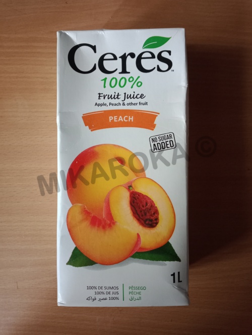 jus de fruit ceres 100% pêche