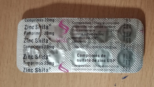 Zinc comprimés Shifa 20mg