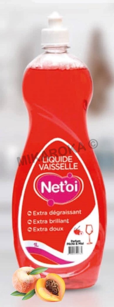 liquide vaisselle net'oi 1L pêche miel