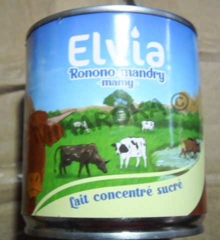 Lait concentré sucré Elvia 390g