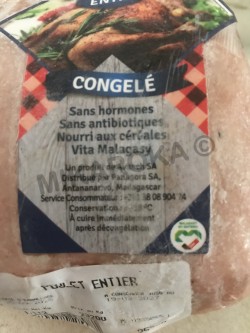 Poulet entier congelé Chantecler