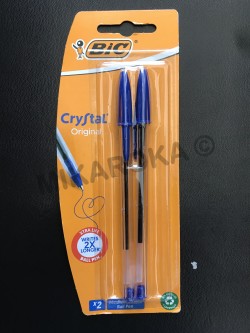 Pack de 2 stylos BIC Crystal Original bleu