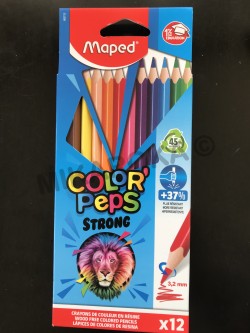 12 crayons de couleur Maped Color' Peps Strong