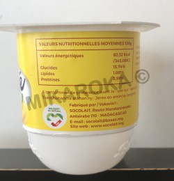Yaourt Brassé saveur banane 100g Socolait