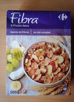 Céréales Fibra 5 fruits secs Carrefour