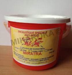 Encaustique speciale anti-puces Miratra jaune